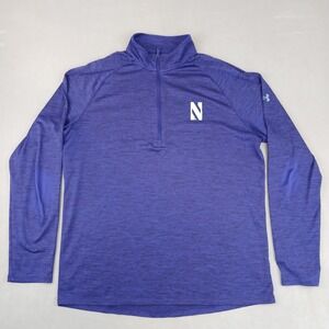 Under Armour Northwestern Large Womens Sweatshirt 1/4 Zip Stretch 21x26 Loose